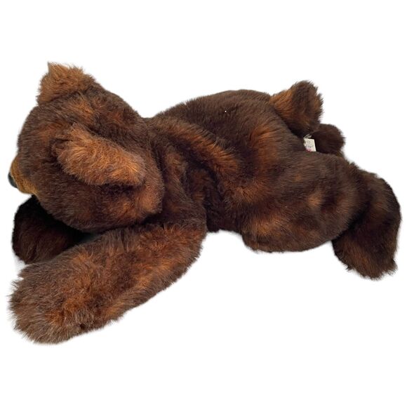 Vintage MJC International Plush Bear Brindle Brown Bear Belly 18” laying 1992 - Picture 5 of 10